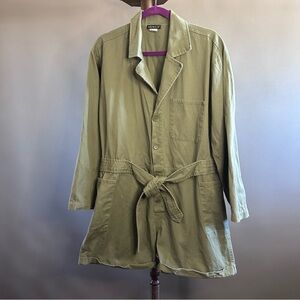 Venus Army Green Utility Style Romper